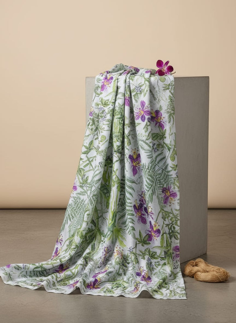 Floral Linen Fabric