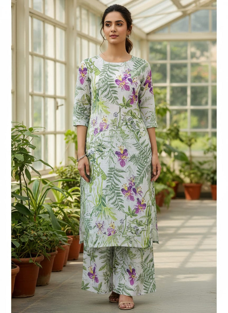 Floral Linen Fabric