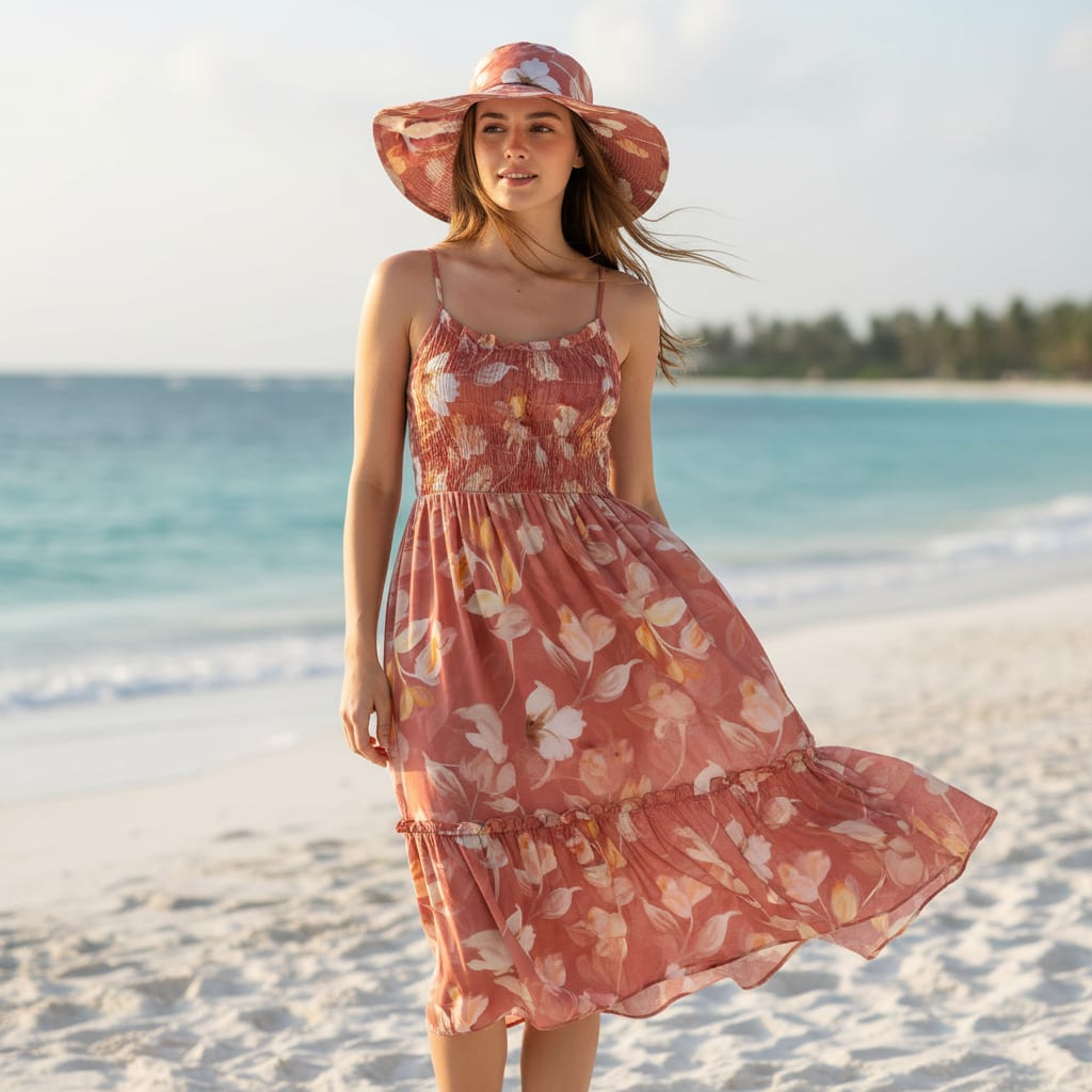 Floral Printed French Crepe