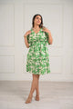 Green Leaf Printed Midi Dress – 89.1