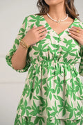 Green Leaf Printed Midi Dress – 89.2