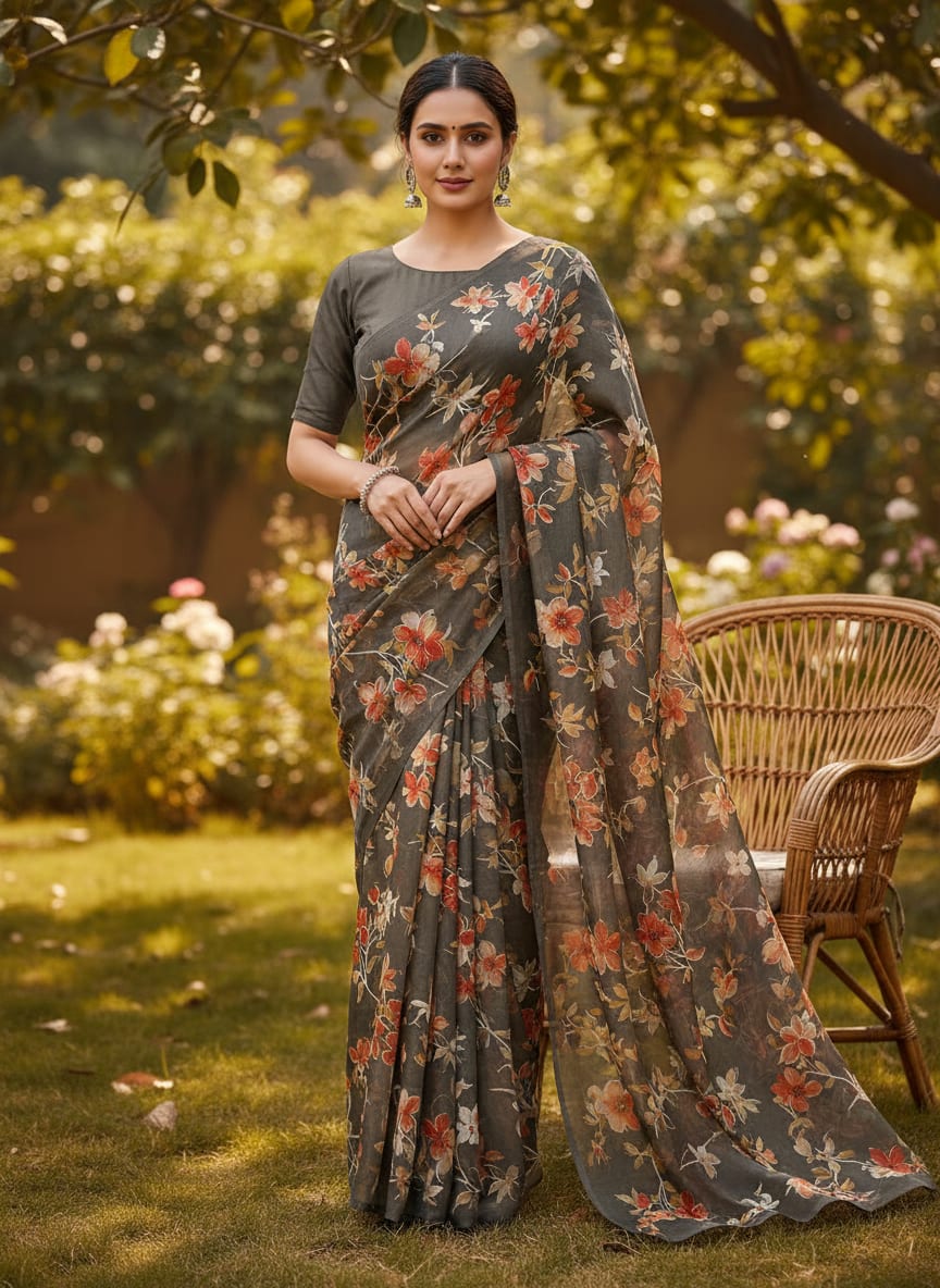 A Print Painted in Earthy Hues