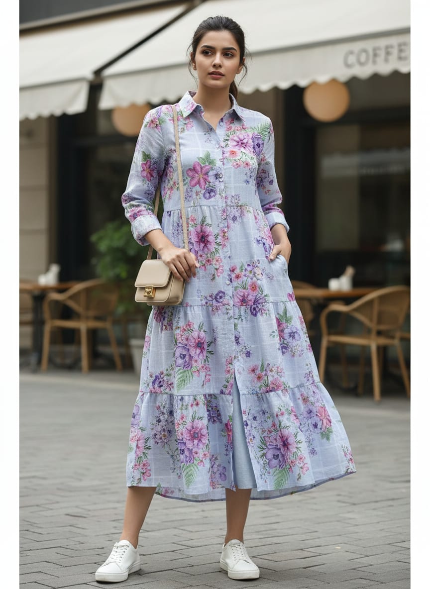 Where Painterly Florals Meet Woven Texture