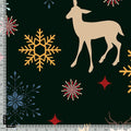Classy Green & Red Christmas Design Japan Satin Printed Fabric – 9.1