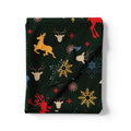 Classy Green & Red Christmas Design Japan Satin Printed Fabric – 9.2