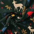 Classy Green & Red Christmas Design Japan Satin Printed Fabric – 9.3