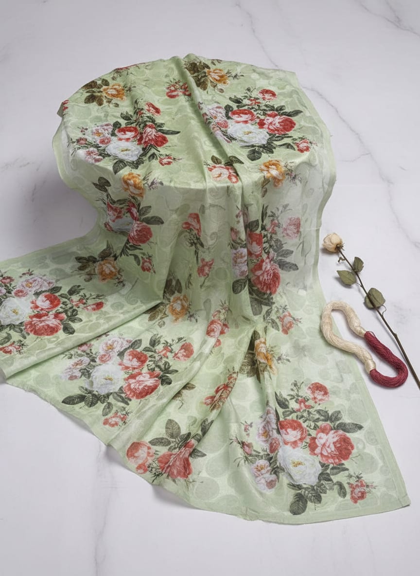 A Garden Romance Woven in Fabric
