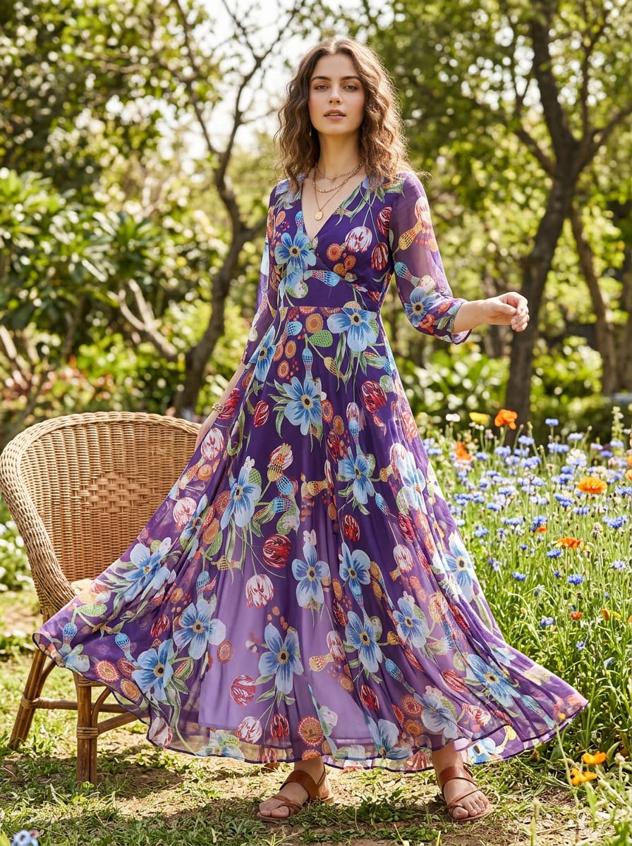 A Contemporary Garden Painted on Cloth