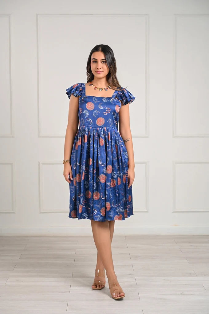 Flowy Floral Printed Midi Dress – 91.2