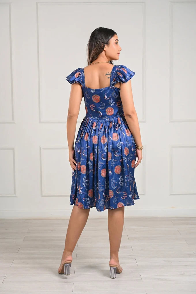 Flowy Floral Printed Midi Dress – 91.4