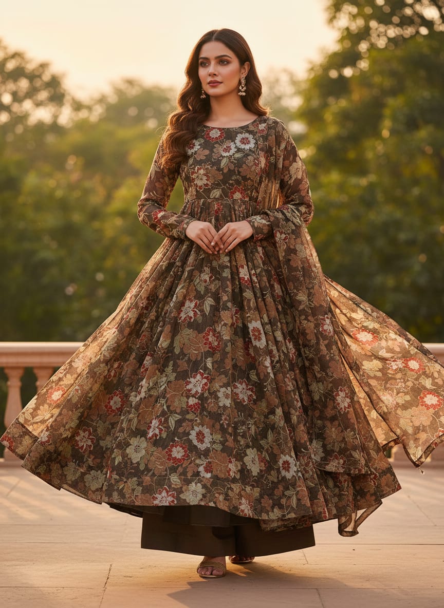 A Print Rooted in Earthy Elegance