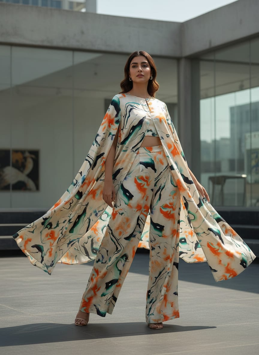 Where Liquid Art Meets Woven Cloth
