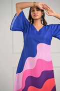 Wavy Printed Midi Dress – 93.3