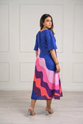 Wavy Printed Midi Dress – 93.4