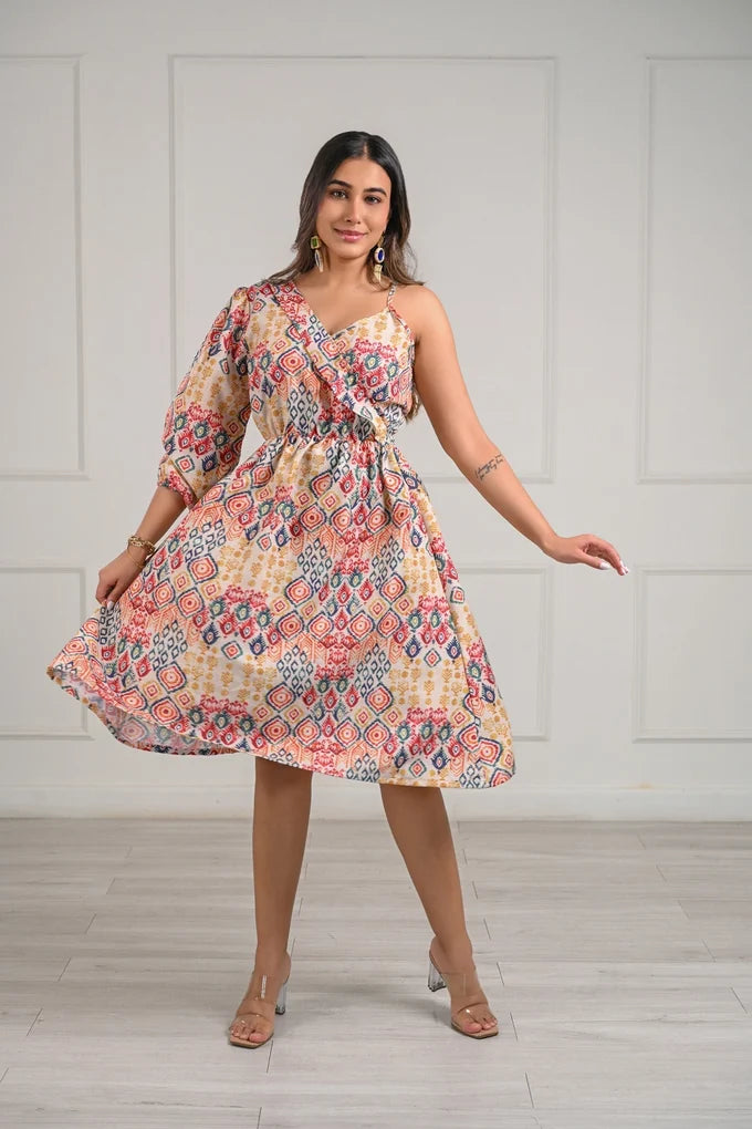 One Shoulder Printed Midi Dress – 95.1 9fab348e 8ff2 4028 b06a ffc4a6ee241a
