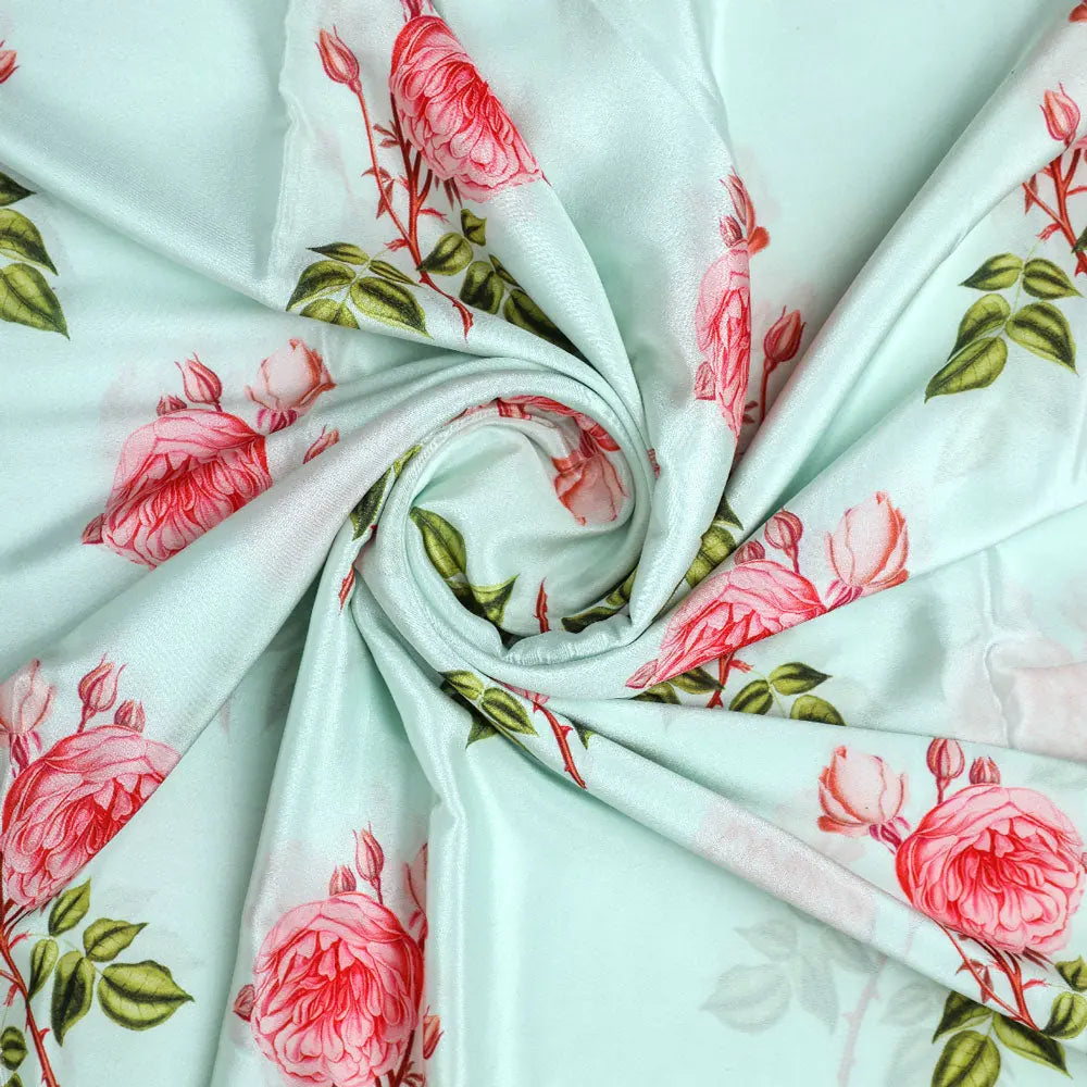 Gorgeous floral digital printed silk crepe fabric from FAB VOGUE Studio – cr 0 0ta07107p14 110 a