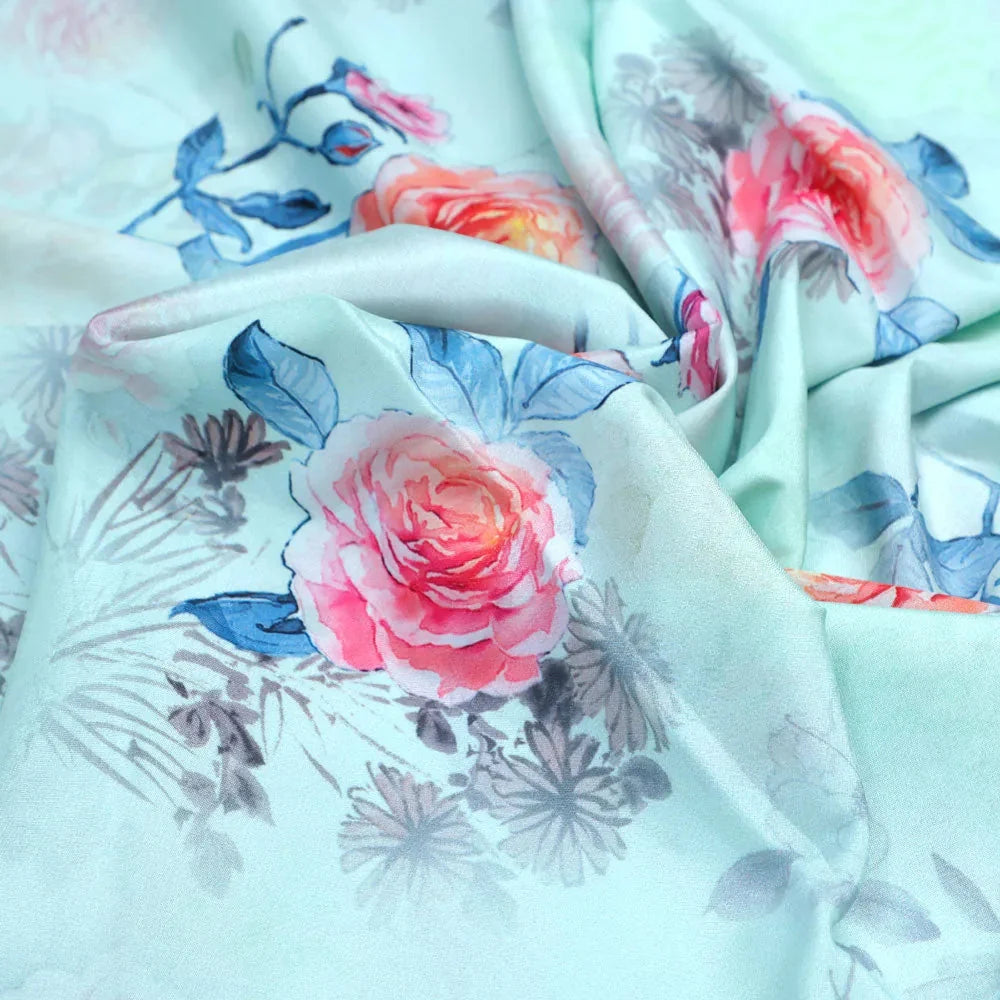 FAB VOGUE Studio's Floral Digital Printed Silk Crepe Fabric – cr 0 0ta07124c 110 c
