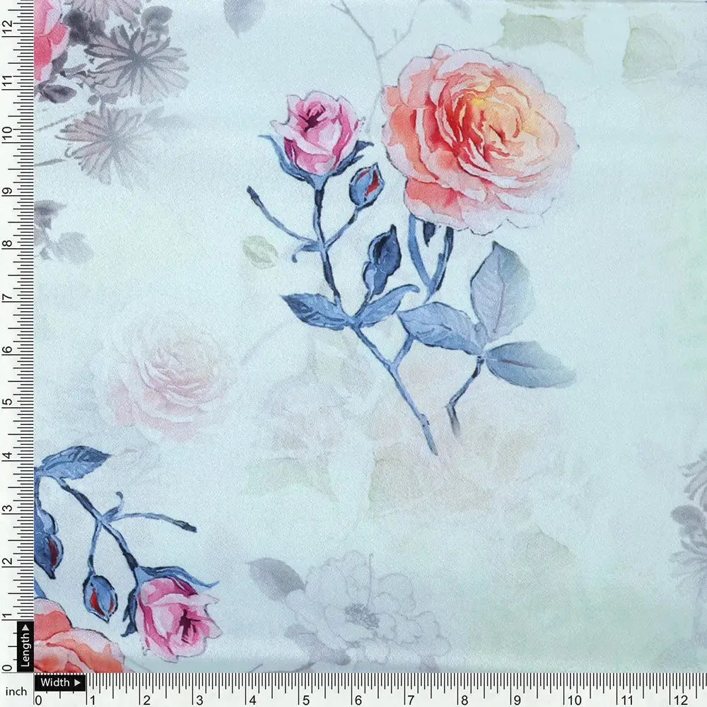 FAB VOGUE Studio's Floral Digital Printed Silk Crepe Fabric – cr 0 0ta07124c 110 d