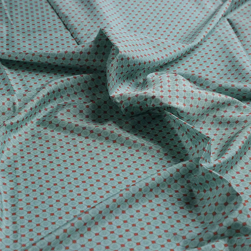 Prisma Rhombus Diamond Digital Printed Fabric - Silk Crepe – cr 0 ma01157 110 c