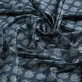 Stylized Mepal Leaf Motif Digital Printed Fabric - Crepe – cr 0 ma02999 110 c
