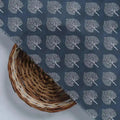 Stylized Mepal Leaf Motif Digital Printed Fabric - Crepe – cr 0 ma02999 110 d