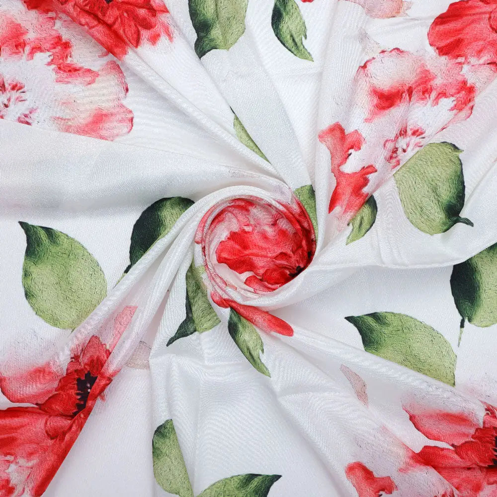 Classy damask floral print silk crepe fabric from FAB VOGUE Studio – cr 0 ta0002 110 a