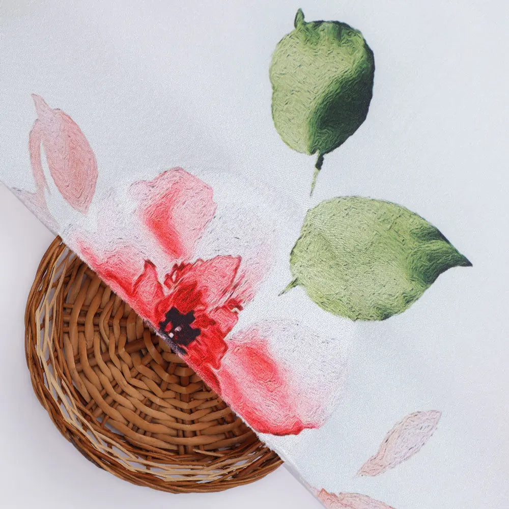 Classy damask floral print silk crepe fabric from FAB VOGUE Studio – cr 0 ta0002 110 b