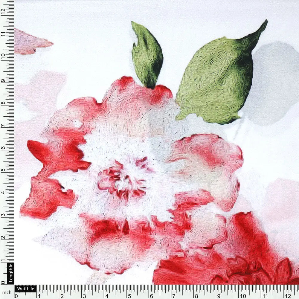 Classy damask floral print silk crepe fabric from FAB VOGUE Studio – cr 0 ta0002 110 d