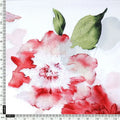Classy damask floral print silk crepe fabric from FAB VOGUE Studio – cr 0 ta0002 110 d
