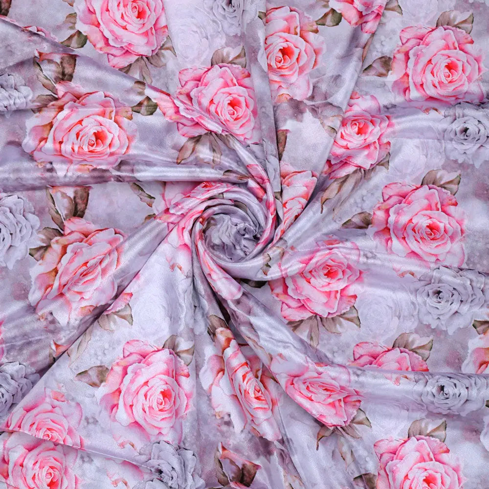 Classy Purple Floral Digital Printed Silk Crepe Fabric – cr 0 ta01141 110 a