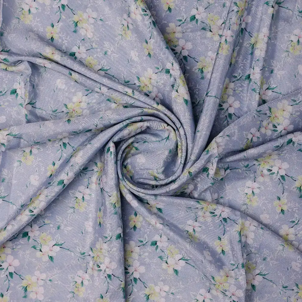 Classy Gray Ditsy Digital Printed Silk Crepe Fabric – cr 0 ta05677 110 a