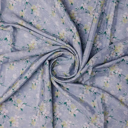 Classy Gray Ditsy Digital Printed Silk Crepe Fabric – cr 0 ta05677 110 a