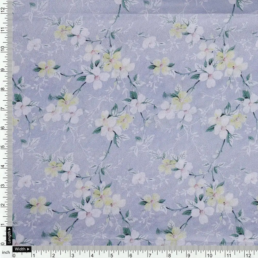 Classy Gray Ditsy Digital Printed Silk Crepe Fabric – cr 0 ta05677 110 d