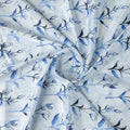 Attractive Blue Bud Water Paint Shadow Digital Printed Fabric - Silk Crepe – cr 0 ta05926 110 b