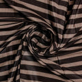 Classy Brown Strip Digital Printed Silk Crepe Fabric – cr 0 ta07623 110 a