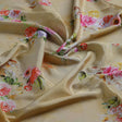 Chintz Pink Florish Flower Digital Printed Fabric - Crepe – cr 0 ta08282p1 110 c