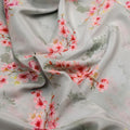 Lovely Purple Violet Flower Digital Printed Fabric - Silk Crepe – cr 0 ta08283p2 110 c