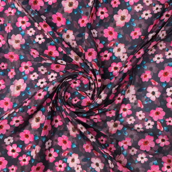 Gorgeous floral digital printed silk crepe fabric from FAB VOGUE Studio – cr 0 ta08551 110 a - alternate view