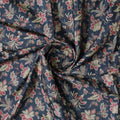 Decorative Jacobean Bluish Digital Printed Fabric - Crepe – cr 0 ta08553 110 b