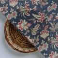 Decorative Jacobean Bluish Digital Printed Fabric - Crepe – cr 0 ta08553 110 d