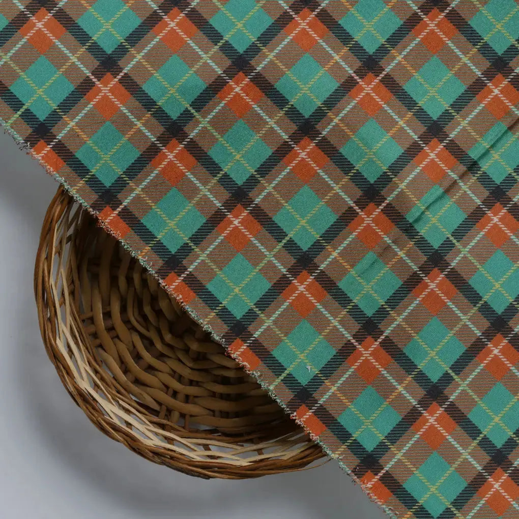 Mini Check Patterns Digital Printed Fabric - Crepe – cr 0 ta08598 110 d