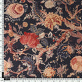 Gorgeous black damask digital printed silk crepe fabric by FAB VOGUE Studio – cr 0 ta08826 110 d