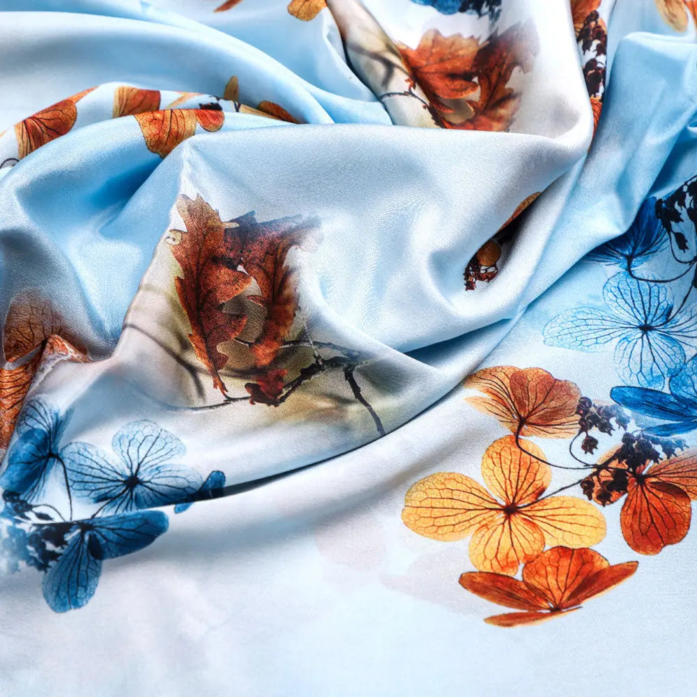 Classy Blue Floral Digital Printed Silk Crepe Fabric – cr 0 ta09548c 110 c