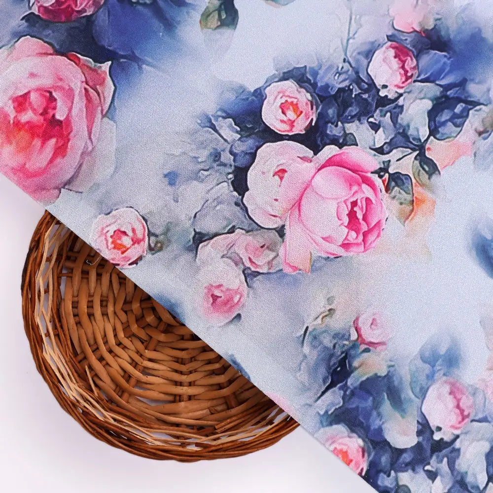 Classy Multicolor Floral Digital Printed Silk Crepe Fabric – cr 0 ta6801p1 110 b