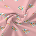 Pink Muslin Digital Printed Kids Fabric with Car Prints – car3