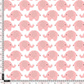 Pink and White Muslin Printed Fabric with Quirky Elephant Prints for Kids – elephant1