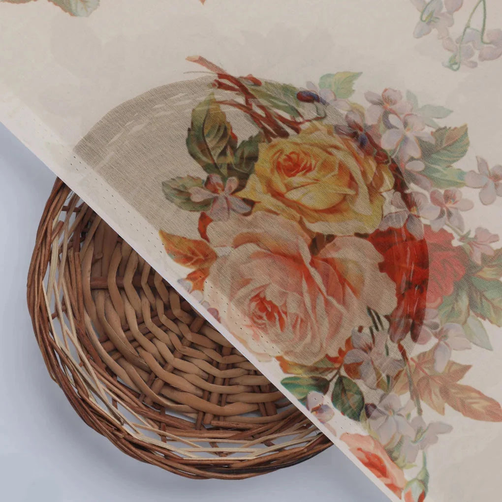 Classy white floral digital printed fabric from FAB VOGUE Studio – fvs 693 d
