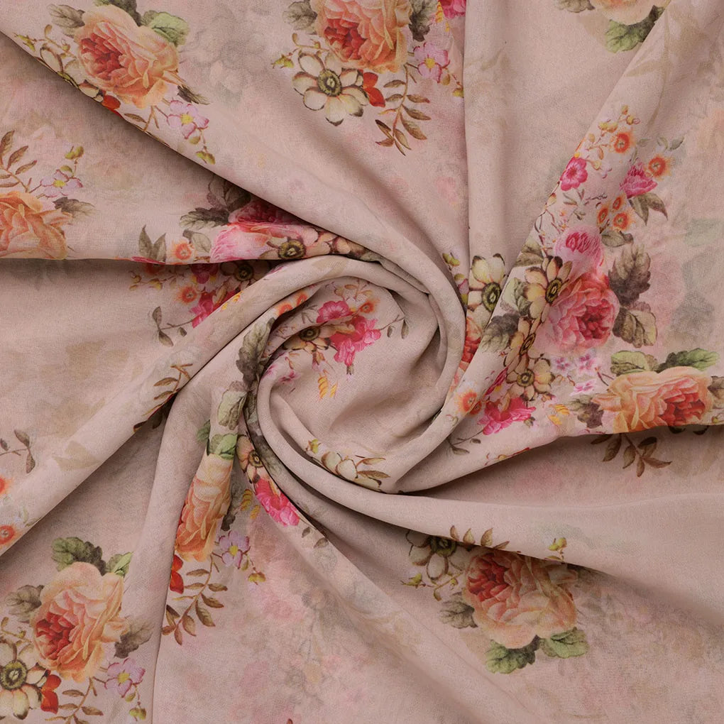 Classy floral digital printed weightless fabric by FAB VOGUE Studio – fvs 694 b