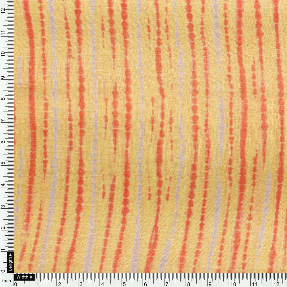 Yellow Linen Printed Unstitched Fabric Set (5 Meter Set)