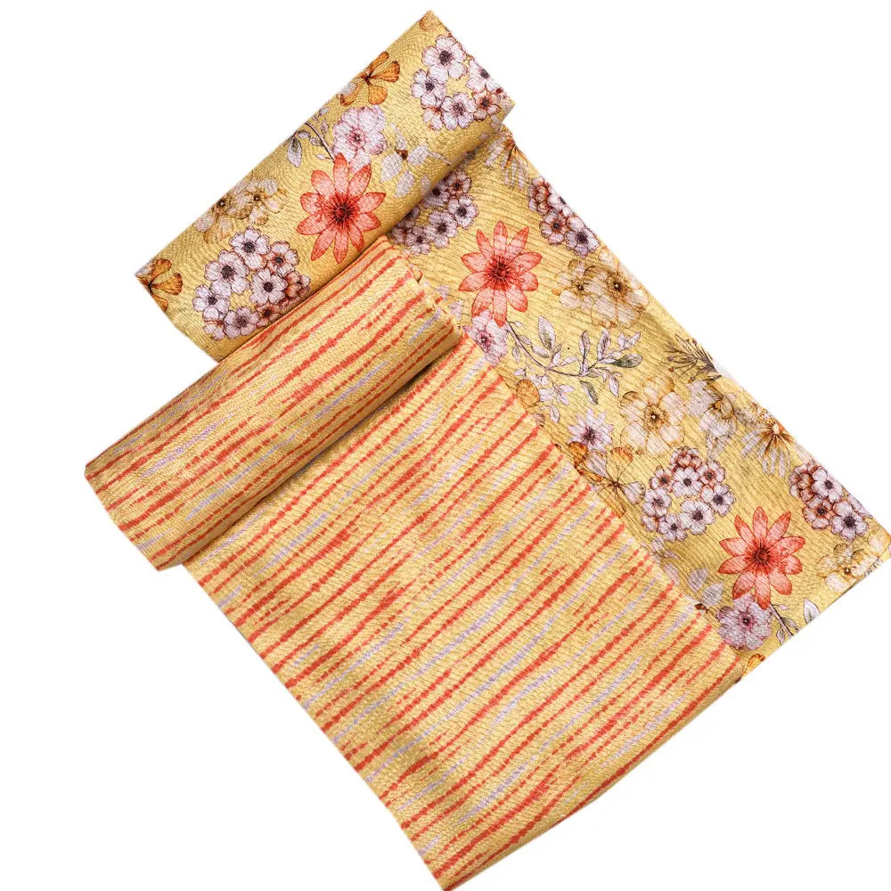 Yellow Muslin Printed Unstitched Fabric Set (5 Meter Set) – fvs2023102 sf 102 d